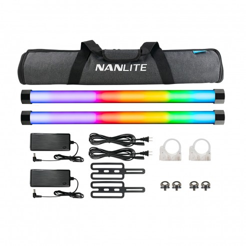 Nanlite -Kit 2x Tubos LED Nanlite Pavotube-ll 15X con batería integrada -Focos led