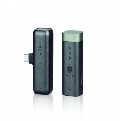 Boya -Kit de Micrófono Inalámbrico 2.4ghz para DSLRs y USB-C Boya BYWM3U -Micrófonos